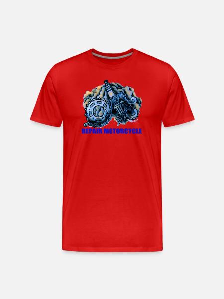 BIKER - Men's Premium Organic T-Shirt - red