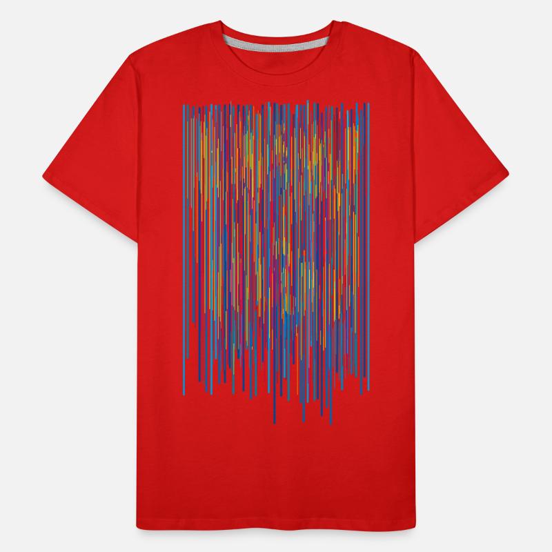 Colors Stripe Pattern - Vertical Structure Men's Premium Organic T-Shirt