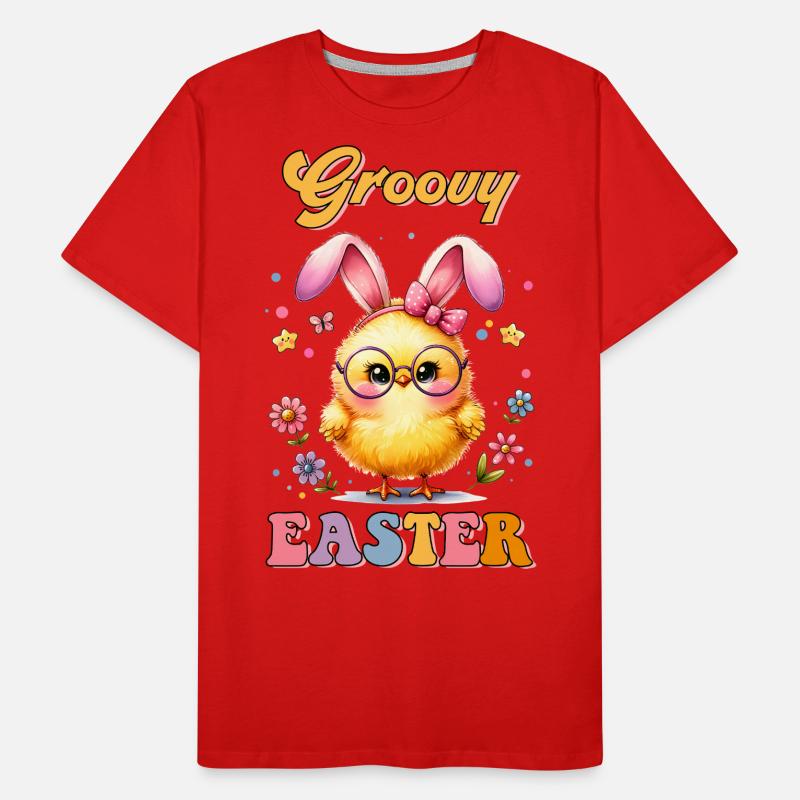 Groovy Easter Men's Premium Organic T-Shirt