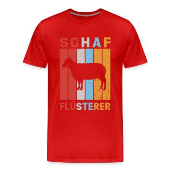 Schaf Flüsterer Schafe Schafbock Lamm Schäfer - Männer Premium Bio T-Shirt - Rot - Vorne - Damien (186cm)