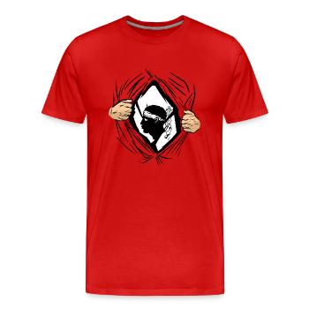 Drapeau Corse Drapeau Corse Corse Corse - T-shirt bio Premium Homme - rouge - Devant - Damien (186cm)