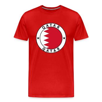 Qatar - Men's Premium Organic T-Shirt - red - Front - Damien (186cm)
