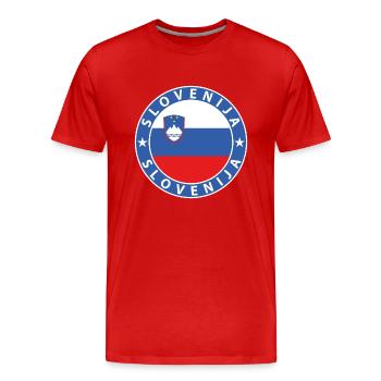 Slovenia - Men's Premium Organic T-Shirt - red - Front - Damien (186cm)