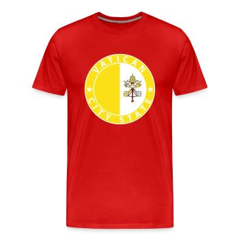 Vatican - Men's Premium Organic T-Shirt - red - Front - Damien (186cm)