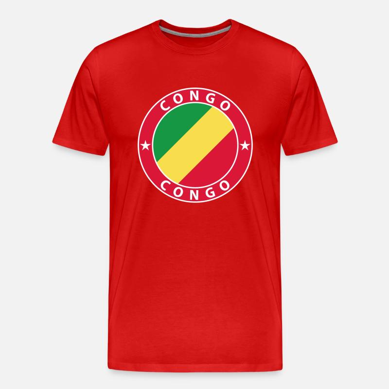 Congo - Männer Premium Bio T-Shirt - Rot