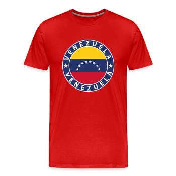 Venezuela - Männer Premium Bio T-Shirt - Rot - Vorne - Damien (186cm)
