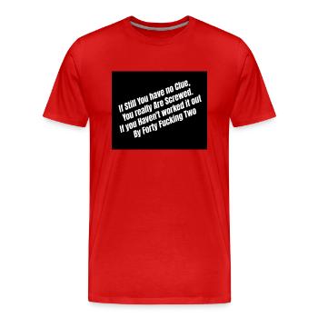 #GuidingTheGalaxy - T-shirt bio Premium Homme - rouge - Devant - Damien (186cm)
