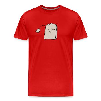 Tee Gaphic - Männer Premium Bio T-Shirt - Rot - Vorne - Damien (186cm)