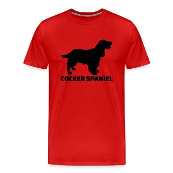 Cocker Spaniel - Men's Premium Organic T-Shirt - red - Front - Damien (186cm)