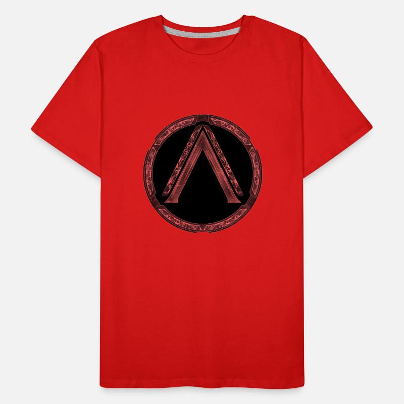 Sparta Lambda Symbol Rot Männer Premium Bio T-Shirt