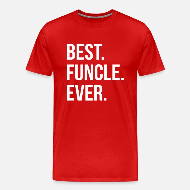 funcle = the funny uncle - Männer Premium Bio T-Shirt - Rot