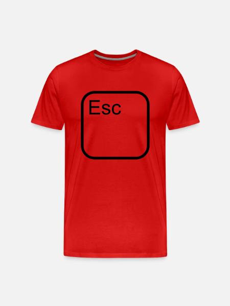 Hemd 'Esc' - Männer Premium Bio T-Shirt - Rot