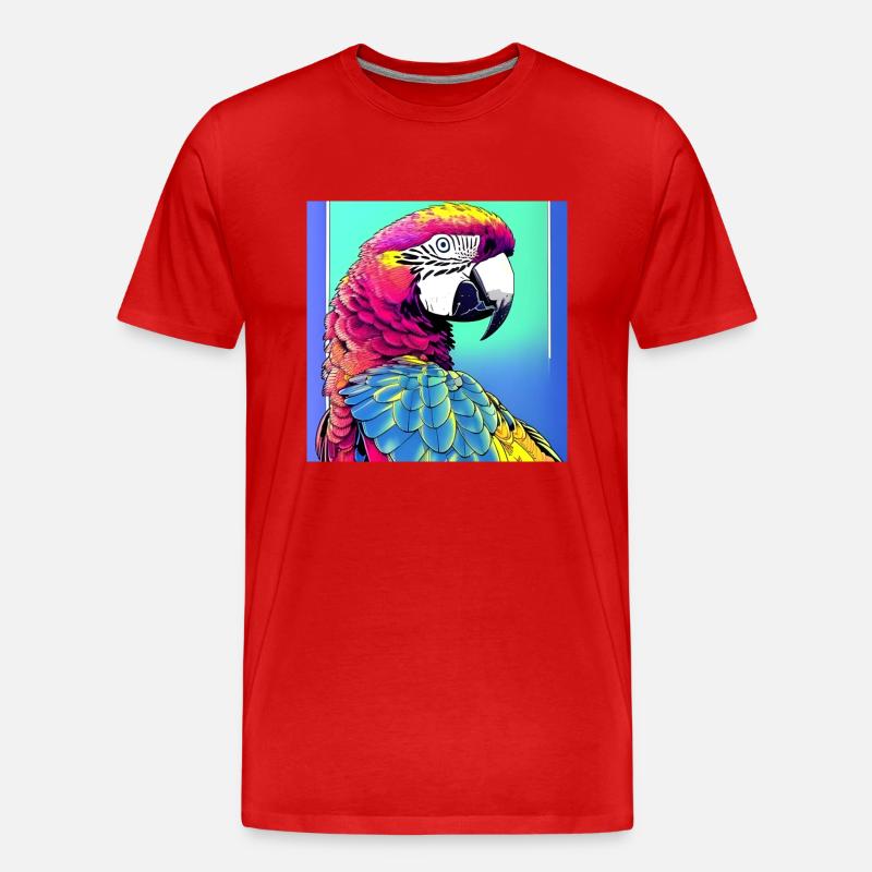 Neon Ara - Männer Premium Bio T-Shirt - Rot