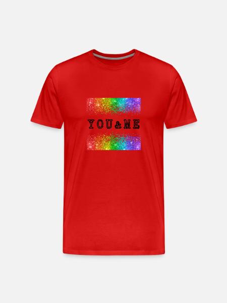 You and Me - Men's Premium Organic T-Shirt - red