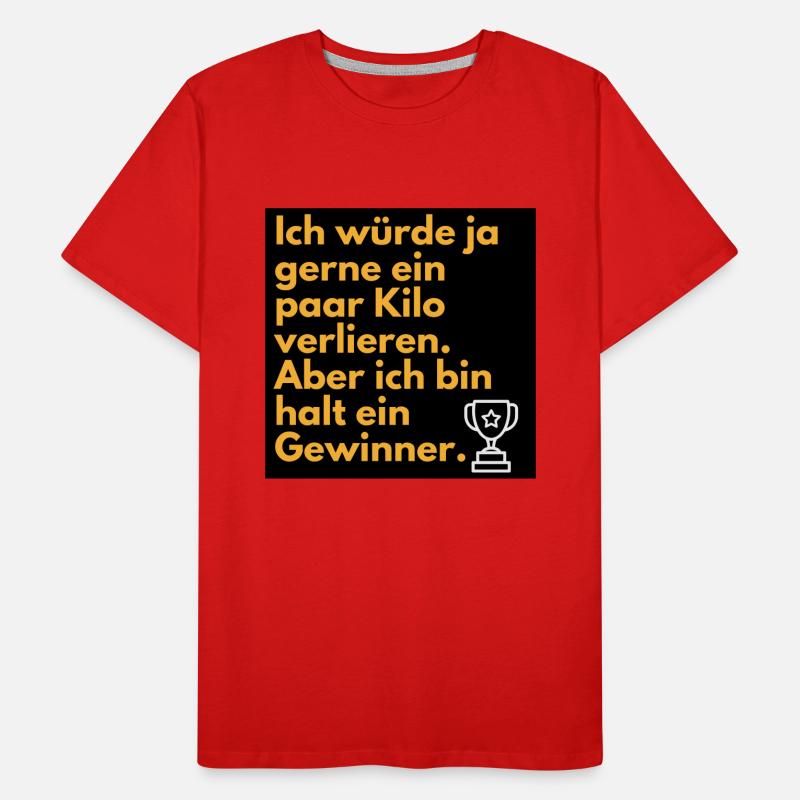 Ich bin ein Gewinner Männer Premium Bio T-Shirt