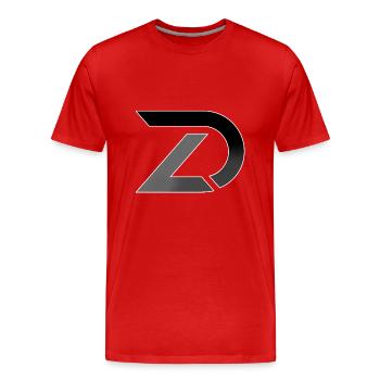 Zocker_Daddy_ - Männer Premium Bio T-Shirt - Rot - Vorne - Damien (186cm)