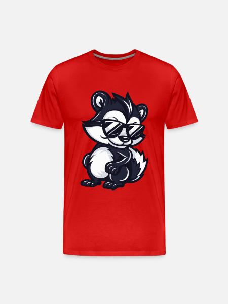 skunk animal - Men's Premium Organic T-Shirt - red