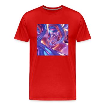 Kunst - Männer Premium Bio T-Shirt - Rot - Vorne - Damien (186cm)