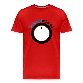 Regler Lautstärke Power Tuner Volume Control 2 - Männer Premium Bio T-Shirt - Rot - Vorne - Damien (186cm)
