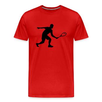 Squash - Men's Premium Organic T-Shirt - red - Front - Damien (186cm)
