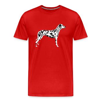 Dalmatian - Men's Premium Organic T-Shirt - red - Front - Damien (186cm)