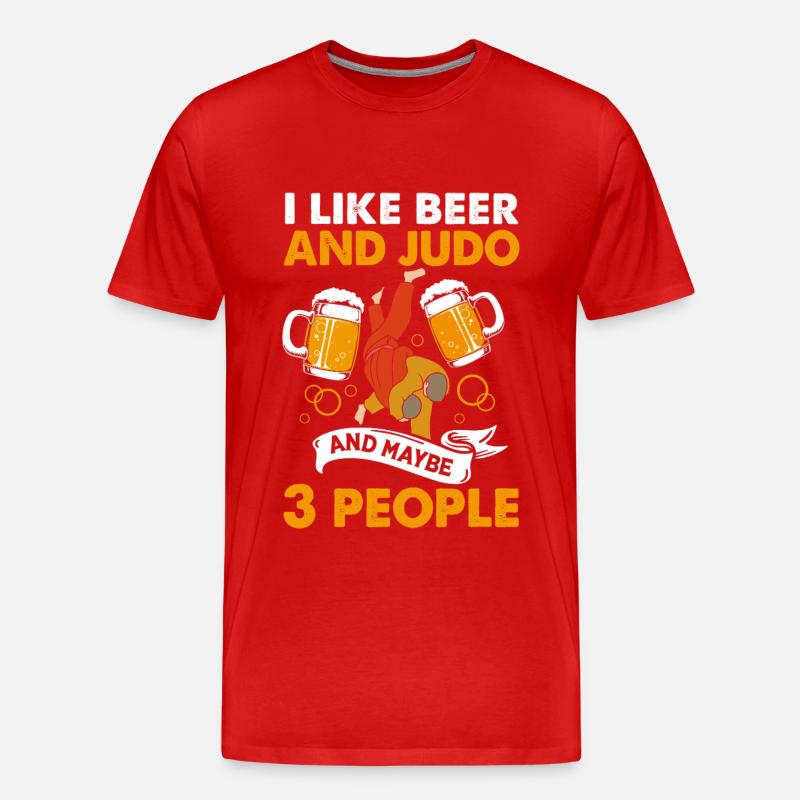 Judo - Männer Premium Bio T-Shirt - Rot