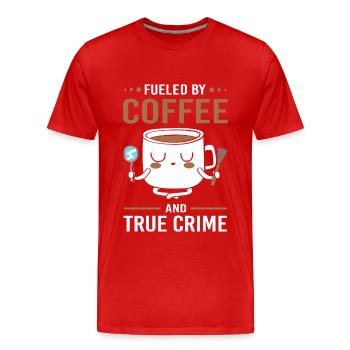 True Crime Krimi - Men's Premium Organic T-Shirt - red - Front - Damien (186cm)