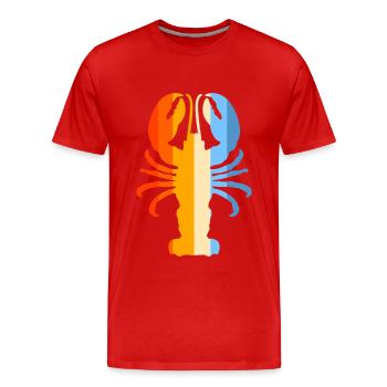 Languste Meeresfrüchte Maine Lobster Hummer - Männer Premium Bio T-Shirt - Rot - Vorne - Damien (186cm)