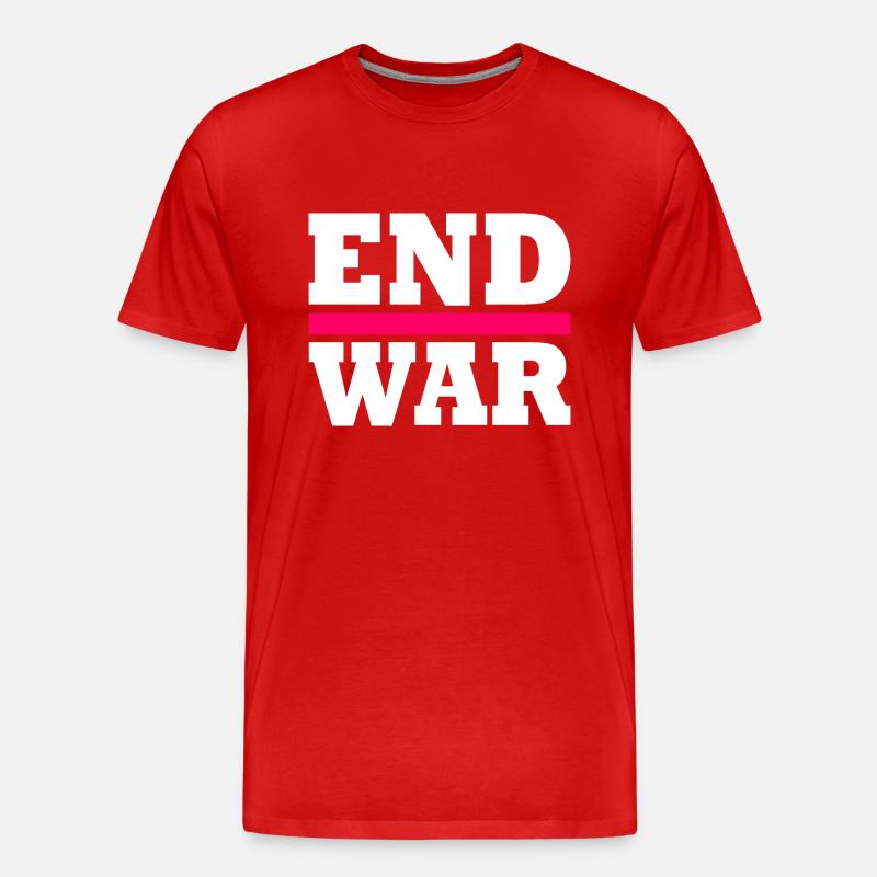End war - Männer Premium Bio T-Shirt - Rot