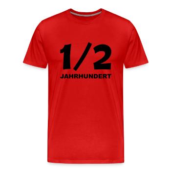 1/2 Jahrhundert 50 - Männer Premium Bio T-Shirt - Rot - Vorne - Damien (186cm)