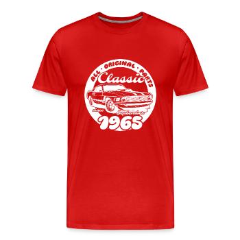 60. Geburtstag - Klassiker Musclecar 09/1965 - Männer Premium Bio T-Shirt - Rot - Vorne - Damien (186cm)
