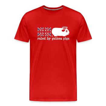 Angetrieben von Meerschweinchen (Jubilee) - Männer Premium Bio T-Shirt - Rot - Vorne - Damien (186cm)