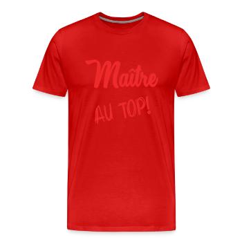 MASTER. MASTER. THANK YOU. THANK YOU MASTER - Men's Premium Organic T-Shirt - red - Front - Damien (186cm)