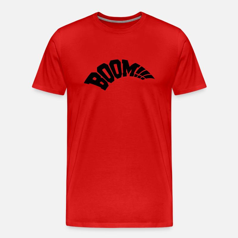 Boom - Männer Premium Bio T-Shirt - Rot