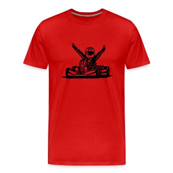 Kart - Männer Premium Bio T-Shirt - Rot - Vorne - Damien (186cm)