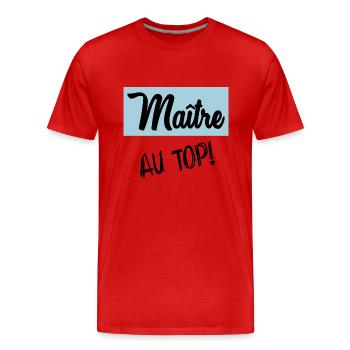 MASTER. THANK YOU. THANK YOU, MASTER. MASTER. MASTER GIFT - Men's Premium Organic T-Shirt - red - Front - Damien (186cm)