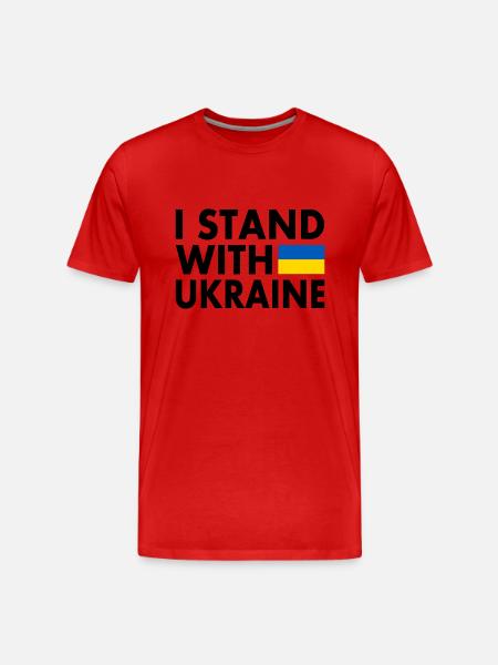 I stand with ukraine - Men's Premium Organic T-Shirt - red
