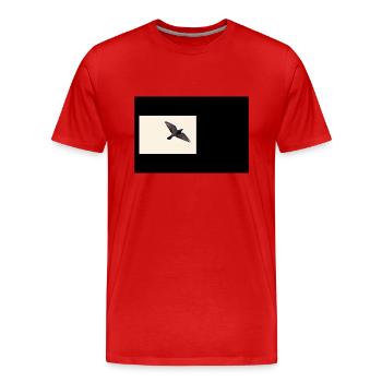 Basic Streetwear - T-shirt bio Premium Homme - rouge - Devant - Damien (186cm)