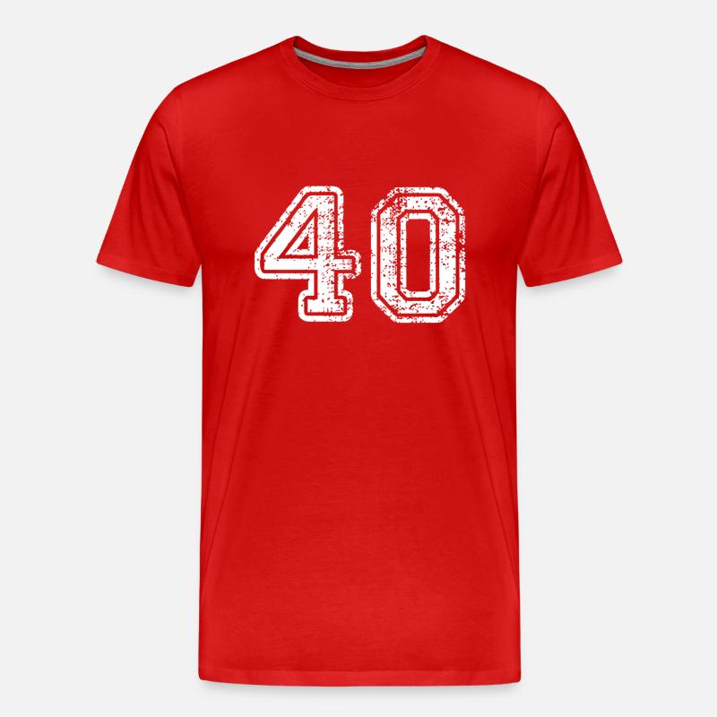40 - Männer Premium Bio T-Shirt - Rot