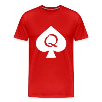 PIK DAME - Männer Premium Bio T-Shirt - Rot - Vorne - Damien (186cm)