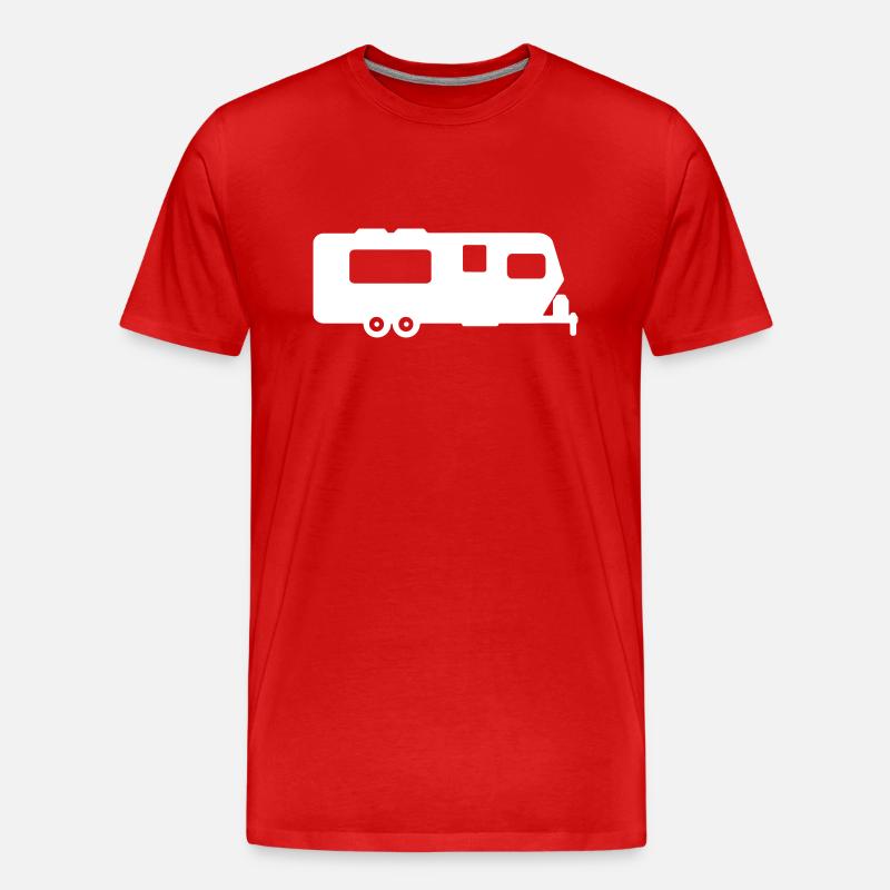 Caravan Camper - Männer Premium Bio T-Shirt - Rot