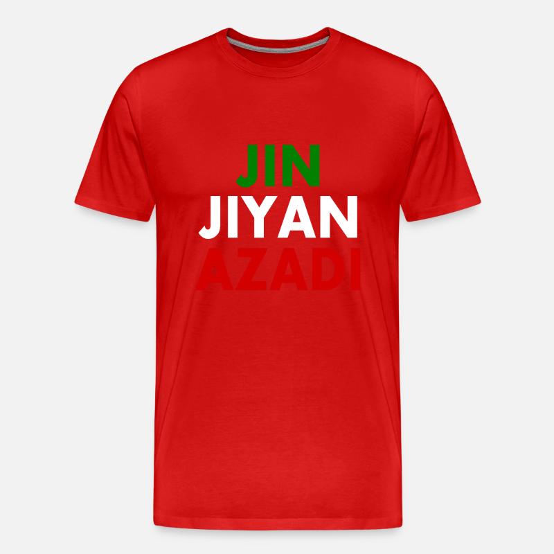 jin jiyan azadi - Männer Premium Bio T-Shirt - Rot