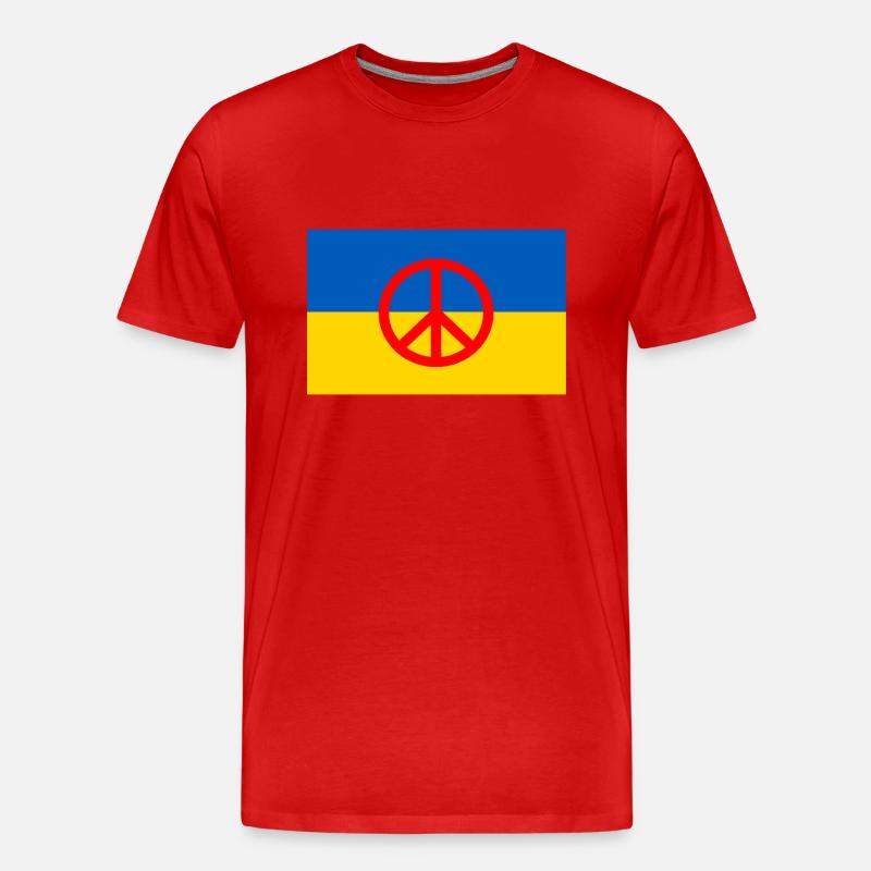 Ukraine - Männer Premium Bio T-Shirt - Rot