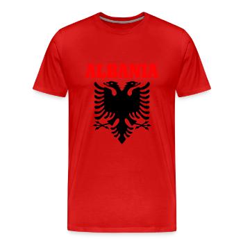 albanie - T-shirt bio Premium Homme - rouge - Devant - Damien (186cm)