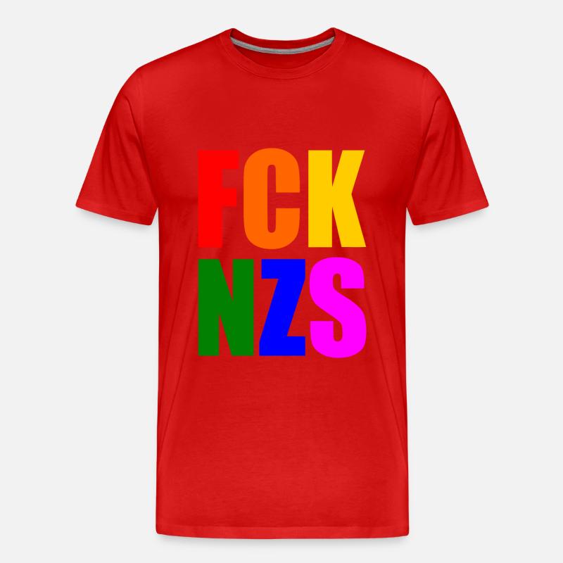 Fck nzs - Männer Premium Bio T-Shirt - Rot