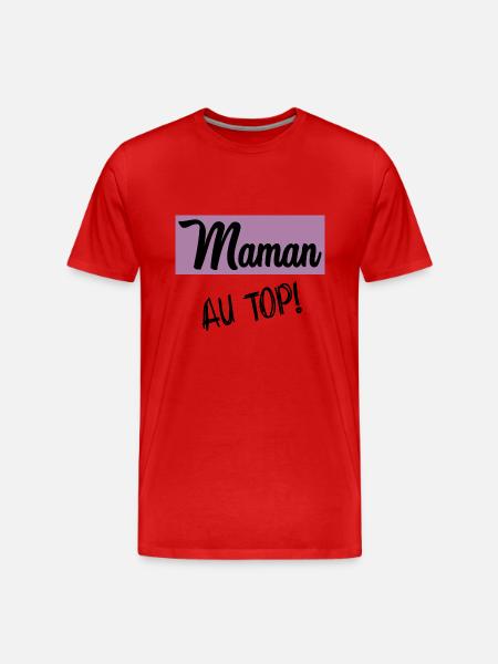 MAMA - Männer Premium Bio T-Shirt - Rot