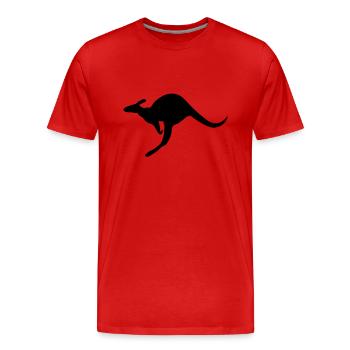 Australia kangaroo roo wallaby outback - Men's Premium Organic T-Shirt - red - Front - Damien (186cm)