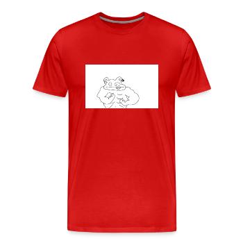 File important - T-shirt bio Premium Homme - rouge - Devant - Damien (186cm)