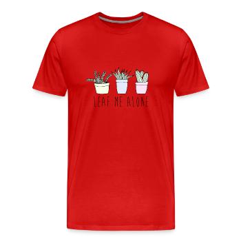 Me laisse moi seul - T-shirt bio Premium Homme - rouge - Devant - Damien (186cm)