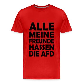 afd - Männer Premium Bio T-Shirt - Rot - Vorne - Damien (186cm)